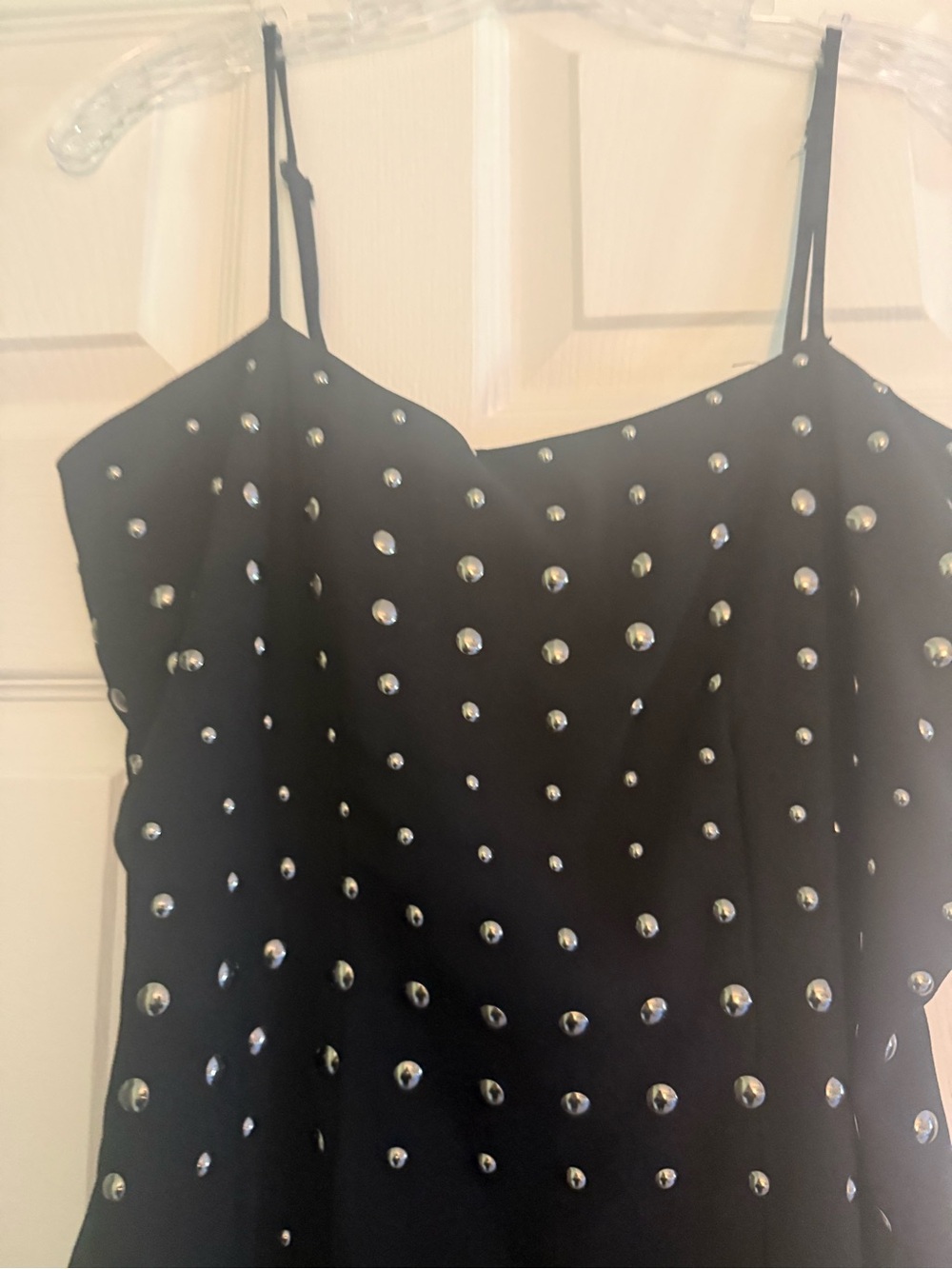 Aqua Black Embellished Spaghetti Strap Dress size XS